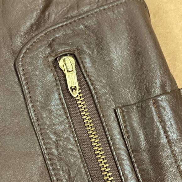 Vintage Perrone Aviation Apparel Leather A-2 Flight Bomber Jacket Size 44 - Picture 8 of 15